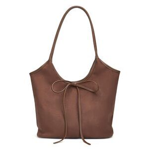 7570 Vintage French Bow Tote Bag Large Capacity Hobo Bag Shoulder Bag